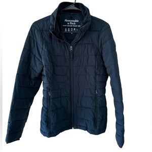 Abercrombie & Fitch Stretch Lightweight Packable Puffer Size Medium Black
